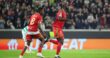 LASK players celebrating a goal against Celtic