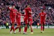 صورة تجمع شعاري ناديي ليفربول وأتلتيكو مدريد استعدادًا لمباراة في دوري أبطال أوروبا