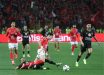 صورة تجمع شعاري الأهلي والزمالك مع كأس الدوري المصري